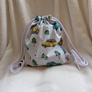 Autós mini hátizsák/ gymbag - táska & tok - hátizsák - tornazsák, gymbag - Meska.hu