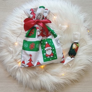 Mikulás zsák piros, Karácsony, Mikulás, Mikulás zsák, Varrás, MESKA