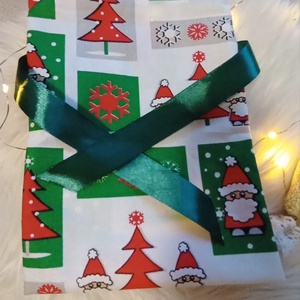 Mikulás zsák zöld  - karácsony - mikulás - mikulás zsák - Meska.hu