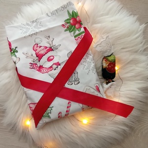 Mikulás zsák piros - karácsony - mikulás - mikulás zsák - Meska.hu