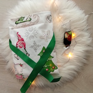 Mikulás zsák zöld  - karácsony - mikulás - mikulás zsák - Meska.hu