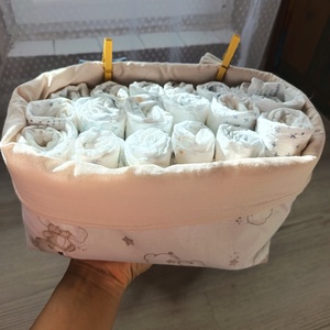 Pelenka torta, pelenka tároló  - otthon & életmód - tárolás & rendszerezés - tárolókosár - Meska.hu