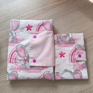 Pelenkázó neszeszer egészségügyi kiskönyv borítóval elefánt, Táska & Tok, Pelenkatáska, Pelenkatartó tok, Varrás, MESKA