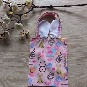 Húsvéti tojáskereső zsák, táska gyerekeknek - ünnepi díszek, dekorációk - húsvéti díszek és dekorációk - húsvéti ajándékátadó - Meska.hu