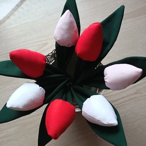Textil tulipán, örök tulipán, anyák napi tulipán  - otthon & életmód - virágdekoráció - virágok - szálas virág - Meska.hu