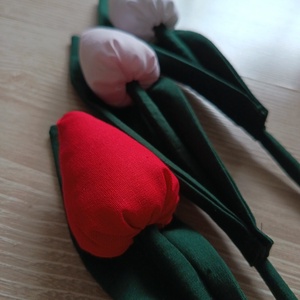 Textil tulipán, örök tulipán, anyák napi tulipán  - otthon & életmód - virágdekoráció - virágok - szálas virág - Meska.hu