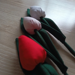 Textil tulipán, örök tulipán, anyák napi tulipán  - otthon & életmód - virágdekoráció - virágok - szálas virág - Meska.hu