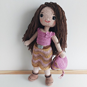 LILLA baba horgolt amigurumi - játék & sport - baba & babaház - öltöztethető baba - Meska.hu