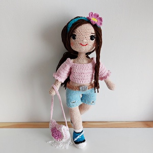 HANNA baba horgolt amigurumi - játék & sport - baba & babaház - öltöztethető baba - Meska.hu