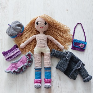 SZOFI baba horgolt amigurumi - játék & sport - baba & babaház - öltöztethető baba - Meska.hu