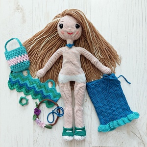 LUCA baba horgolt amigurumi - játék & sport - baba & babaház - öltöztethető baba - Meska.hu