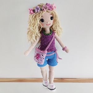amigurumi baba, VIOLETT baba - Meska.hu