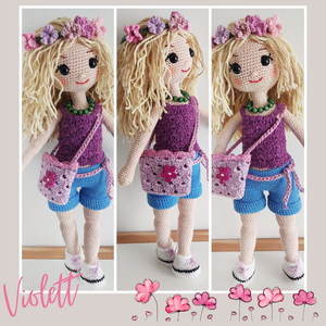amigurumi baba, VIOLETT baba - játék & sport - baba & babaház - öltöztethető baba - Meska.hu amigurumi baba, VIOLETT baba - játék & sport - baba & babaház - öltöztethető baba - Meska.hu