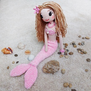 amigurumi baba, sellőlány - Meska.hu