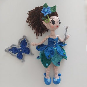 amigurumi tündérlány, Cseppke - játék & sport - plüssállat & játékfigura - ember - Meska.hu