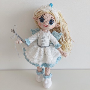 amigurumi tündérlány, Léna - játék & sport - plüssállat & játékfigura - ember - Meska.hu