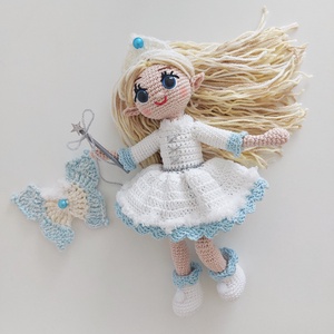 amigurumi tündérlány, Léna - játék & sport - plüssállat & játékfigura - ember - Meska.hu