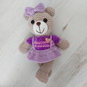 amigurumi mackólány - játék & sport - plüssállat & játékfigura - maci - Meska.hu
