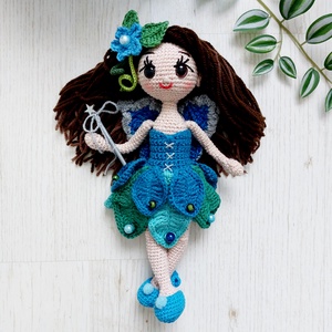amigurumi tündérlány, Cseppke - játék & sport - plüssállat & játékfigura - ember - Meska.hu