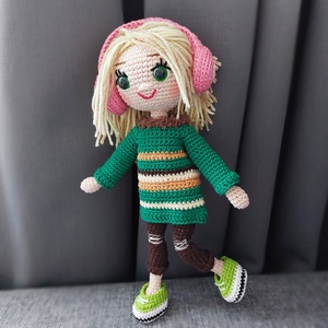 amigurumi Borka baba , Játék & Sport, Baba & babaház, Öltöztethető baba, Baba-és bábkészítés, Horgolás, MESKA