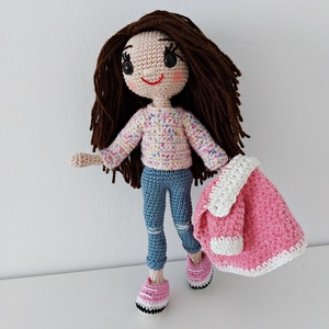 amigurumi Emma baba  - játék & sport - baba & babaház - öltöztethető baba - Meska.hu