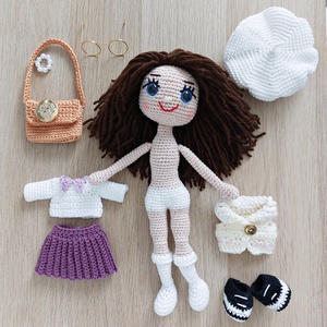 amigurumi Blanka baba  - játék & sport - baba & babaház - öltöztethető baba - Meska.hu