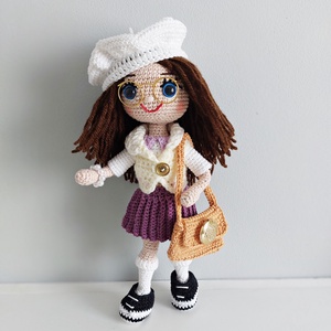 amigurumi Blanka baba  - játék & sport - baba & babaház - öltöztethető baba - Meska.hu