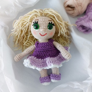amigurumi HÉDI baba  - játék & sport - baba & babaház - öltöztethető baba - Meska.hu