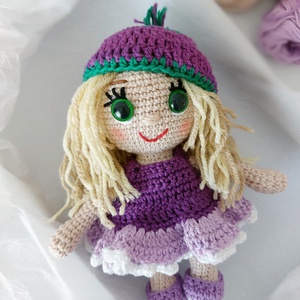 amigurumi HÉDI baba  - játék & sport - baba & babaház - öltöztethető baba - Meska.hu
