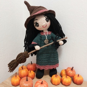 amigurumi boszorka, Játék & Sport, Baba & babaház, Öltöztethető baba, Baba-és bábkészítés, Horgolás, MESKA
