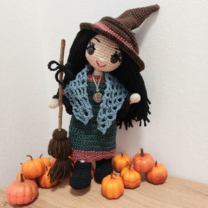 amigurumi boszorka - játék & sport - baba & babaház - öltöztethető baba - Meska.hu