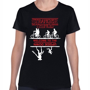 Stranger Things welcome to the upside down női póló. Minőségi 100% pamut egyedi női póló. - Meska.hu