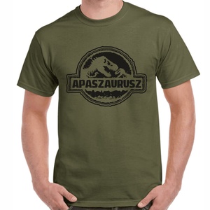 APASZAURUSZ feliratos póló apának. Minőségi 100% pamut egyedi póló. - ruha & divat - férfi ruha - póló - Meska.hu
