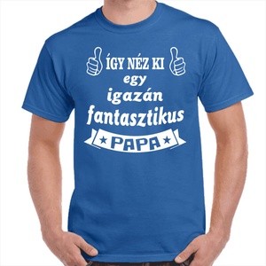 Feliratos póló papának így néz ki egy igazán fantasztikus papa felirattal. Minőségi 100% pamut egyedi póló. - ruha & divat - férfi ruha - póló - Meska.hu