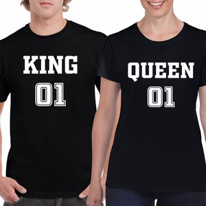 KING and QUEEN number 01 páros póló szett, minőségi 100% pamut egyedi pólók valentin napra, évforulóra., Ruha & Divat, Páros szett, Női-férfi páros szett, , MESKA