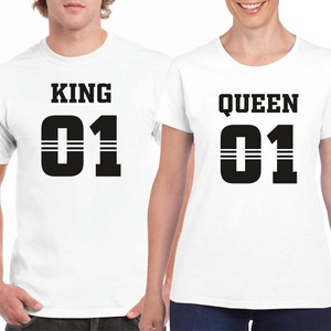 KING és QUEEN 01 stílusos páros póló szett, minőségi 100% pamut egyedi pólók valentin napra, évforulóra. - ruha & divat - páros szett - női-férfi páros szett - Meska.hu