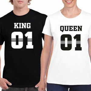 KING és QUEEN 01 stílusos páros póló szett, minőségi 100% pamut egyedi pólók valentin napra, évforulóra. - ruha & divat - páros szett - női-férfi páros szett - Meska.hu