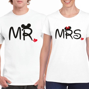 MR és MRS páros póló szett, minőségi 100% pamut egyedi pólók valentin napra, évforulóra. - ruha & divat - páros szett - női-férfi páros szett - Meska.hu