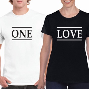 ONE LOVE páros póló szett, minőségi 100% pamut egyedi pólók valentin napra, évforulóra. - ruha & divat - páros szett - női-férfi páros szett - Meska.hu