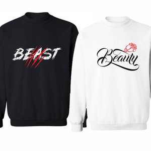 Beast and Beauty páros pulóver szett, minőségi egyedi pulcsik valentin napra, évforulóra. - ruha & divat - páros szett - női-férfi páros szett - Meska.hu