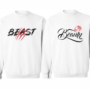 Beast and Beauty páros pulóver szett, minőségi egyedi pulcsik valentin napra, évforulóra. - ruha & divat - páros szett - női-férfi páros szett - Meska.hu