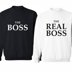 The BOSS and The REAL BOSS páros pulóver szett, minőségi egyedi pulcsik valentin napra, évforulóra. - ruha & divat - páros szett - női-férfi páros szett - Meska.hu