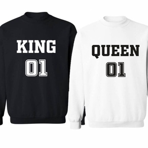 KING and QUEEN number 01  páros pulóver szett, minőségi egyedi pulcsik valentin napra, évforulóra. - ruha & divat - páros szett - női-férfi páros szett - Meska.hu