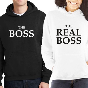 The BOSS and The REAL BOSS páros kapucnis pulóver szett. Kapucnis pulcsik valentin napra, évforulóra. Ajándék pároknak. - ruha & divat - páros szett - női-férfi páros szett - Meska.hu