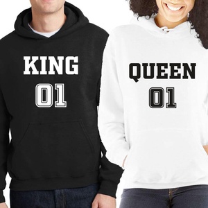 KING and QUEEN number 01  kapucnis pulóver szett. Kapucnis pulcsik valentin napra, évforulóra. Ajándék pároknak. - ruha & divat - páros szett - női-férfi páros szett - Meska.hu