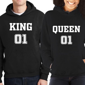 KING and QUEEN number 01  kapucnis pulóver szett. Kapucnis pulcsik valentin napra, évforulóra. Ajándék pároknak. - ruha & divat - páros szett - női-férfi páros szett - Meska.hu