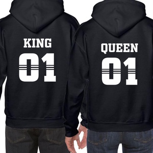KING and QUEEN 01 stílusos páros kapucnis pulóver szett. Kapucnis pulcsik valentin napra, évforulóra. Ajándék pároknak. - ruha & divat - páros szett - női-férfi páros szett - Meska.hu