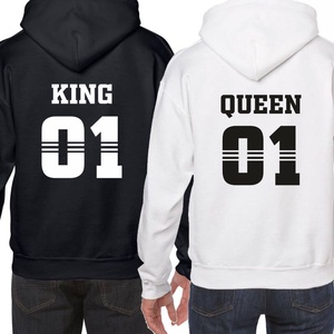 KING and QUEEN 01 stílusos páros kapucnis pulóver szett. Kapucnis pulcsik valentin napra, évforulóra. Ajándék pároknak. - ruha & divat - páros szett - női-férfi páros szett - Meska.hu