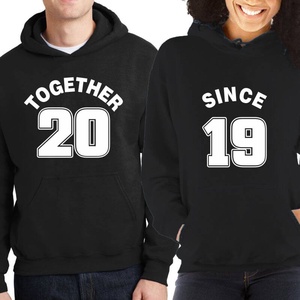 TOGETHER SINCE páros kapucnis pulóver szett. Kapucnis pulcsik valentin napra, évforulóra. Ajándék pároknak. - ruha & divat - páros szett - női-férfi páros szett - Meska.hu