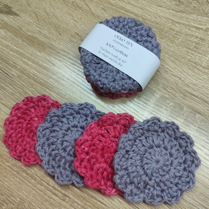 Horgolt arc tisztító korong  újrahasznosítható, környezetbarát szépségápolás  - szépségápolás - arcápolás - arctisztító korong - Meska.hu